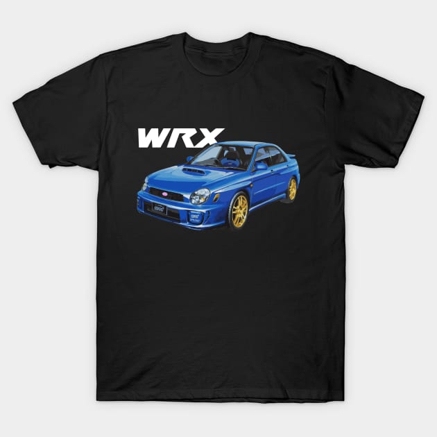 Subaru Impreza WRX STi GDB Bugeye 2001 JDM T-Shirt by cowtown_cowboy